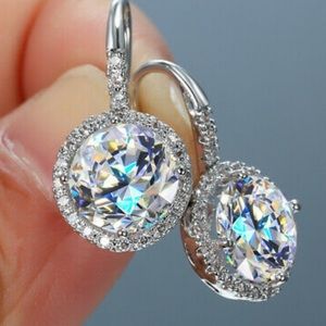 NEW 925 Sterling Silver Zircon Stone Earrings